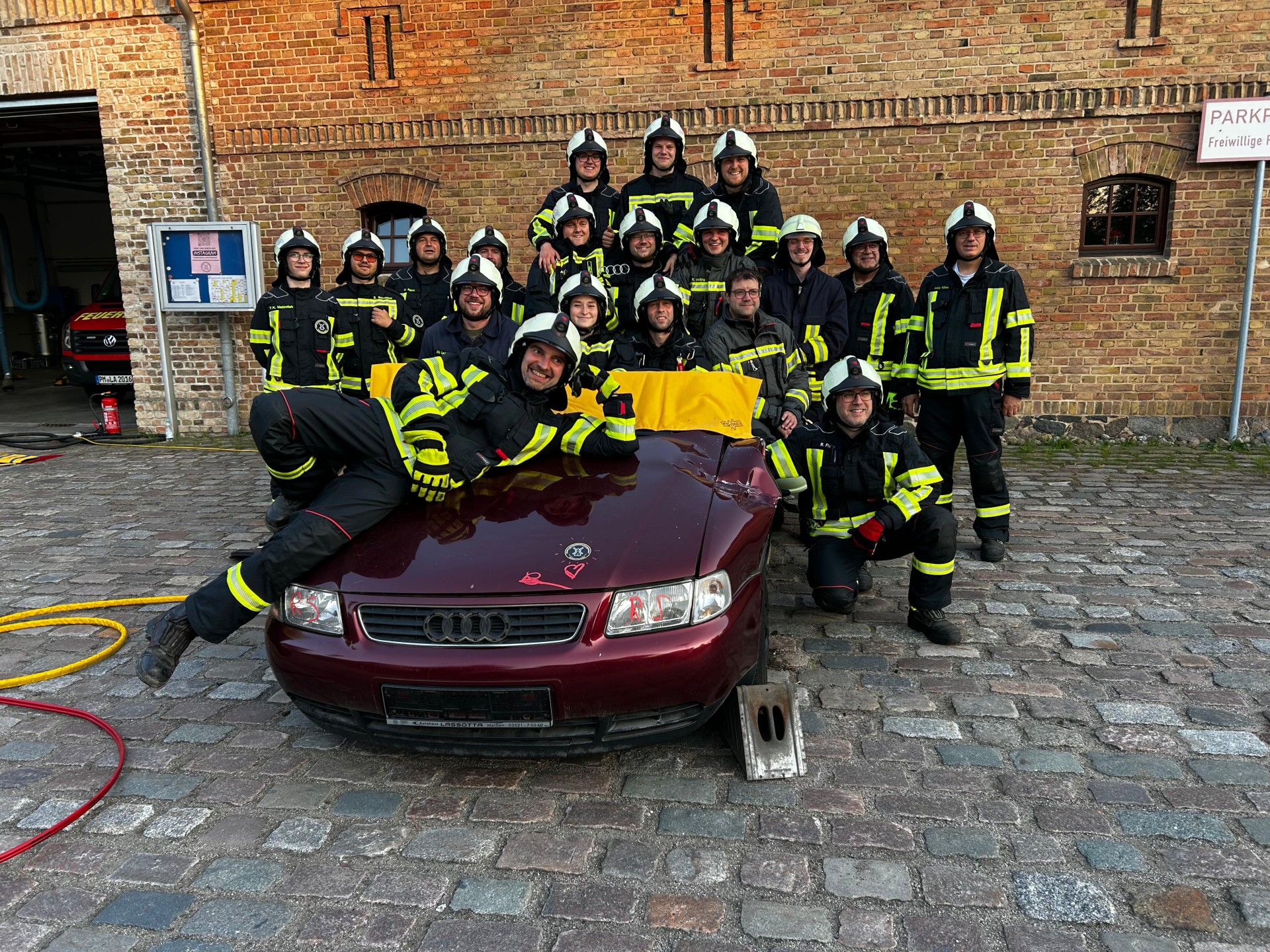 Teamfoto der Feuerwehr